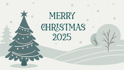 illustration of a christmas Banner. merry christmas