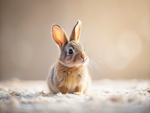 Serene Minimalist Photography of a Buney in Natural Light, Emphasizing Simplicity and Elegance, Perfect for Modern Home Decor and Lifestyle Photography