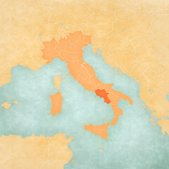 Obraz premium Map of Italy - Campania