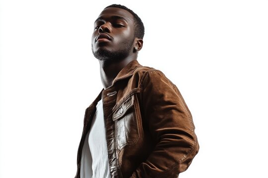 african american hip hop style young man portrait