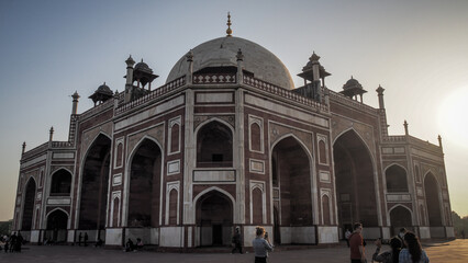 The architecture of Humayun’s Tomb in Delhi, India