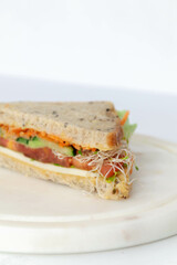 vegetable fresh sandwich sliced