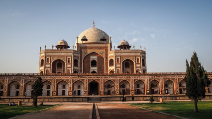 The architecture of Humayun’s Tomb in Delhi, India