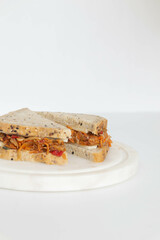 vegetable grilled sandwich sliced