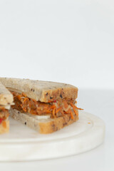 vegetable grilled sandwich sliced