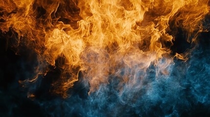 Obraz premium burning fire in the night