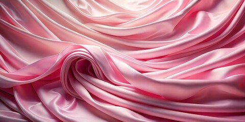 Obraz premium Soft and Elegant Pink Silk Drapery with Flowing Texture Caught in Natural Light, Perfect for Fashion or Home Decor Photography Inspiration