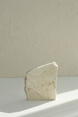 Concrete stone podium against shadow composition for product presentation.