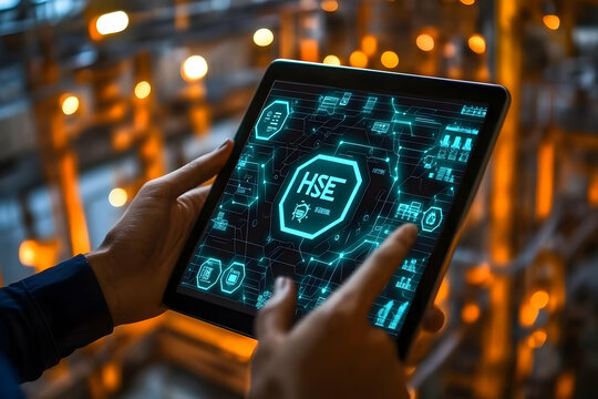 Photo - HSE Management Software on Tablet in Factory