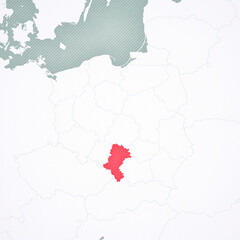 Map of Poland - Silesia
