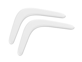 Blank boomerang mockup for branding and promotional. 3d illustration.