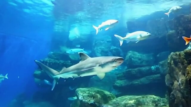 sharks in aquarium are so cool