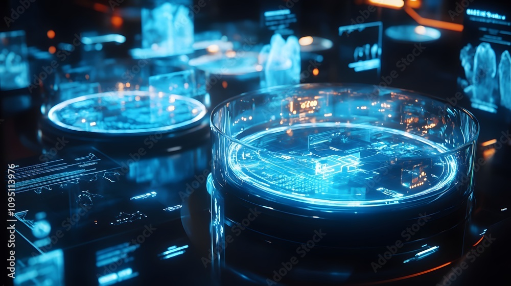 Poster A futuristic brainstorming session integrating AI-powered holographic dashboards displaying 3D glowing insights with 2D task tracking. 4k resolution, Cinematic Scene