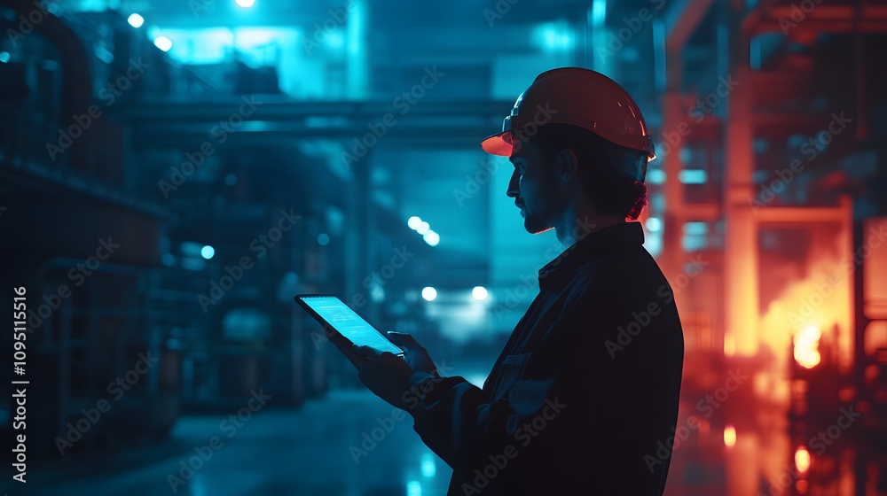 Aufkleber A professional using IoT-integrated smart wearables to control 3D glowing productivity analytics with 2D actionable insights. 4k resolution, Cinematic Scene