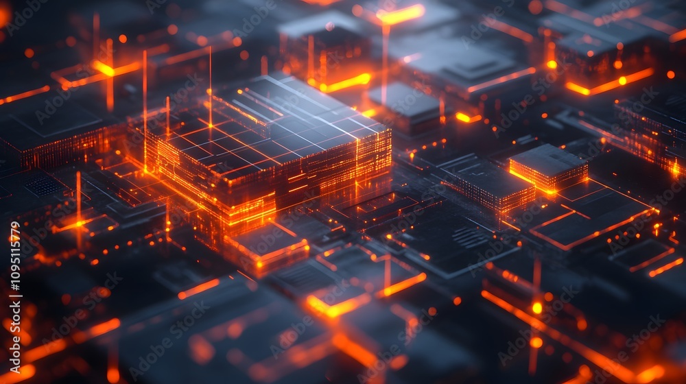 Poster A professional presenting IoT-powered productivity tools using 3D glowing task prioritization models and 2D actionable plans. 4k resolution, Cinematic Scene