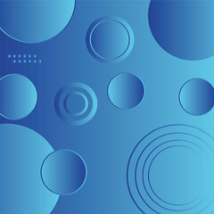 Abstract blue gradient background. Circle Blurred water backdrop. Vector illustration for your graphic design, banner, summer or aqua poster