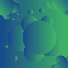 Abstract geometric background with bubble shapes on fluid gradient Shiny design template