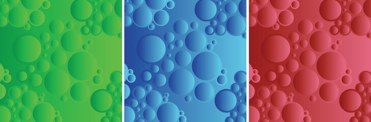 Abstract geometric background with Green Blue Red gradient circles Can be use for landing page, wallpaper backgrounds