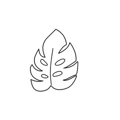 monstera leaf outline
