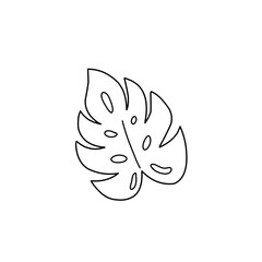 monstera leaf outline