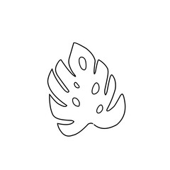 monstera leaf outline