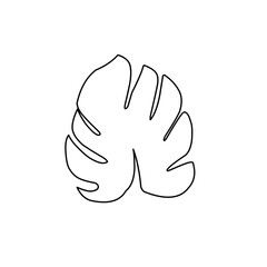 monstera leaf outline