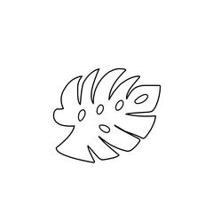 monstera leaf outline