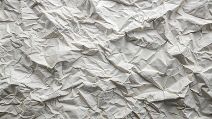 Fototapeta premium Abstract white crumpled and creased recycle paper texture background 