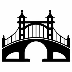 silhouette of the bridge