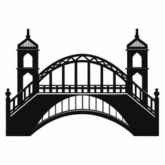 bridge silhouette vector