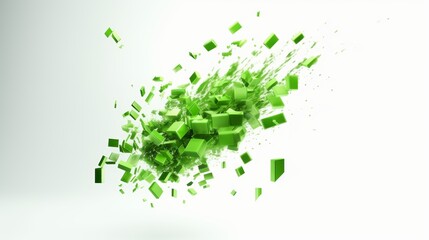 3d green arrow chart decline with percentage icon on white background for mortgage trends