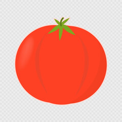 Cartoon red tomato. Vector illustration.