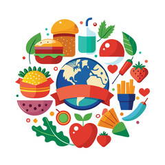 Fototapeta premium World Food Day Design, AI Generated
