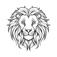 Obraz premium lion silhouette vector