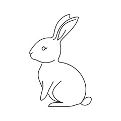 Obraz premium Rabbit line art vector
