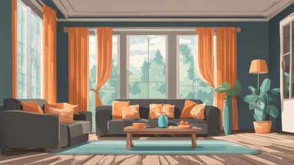 Fototapeta premium modern living room