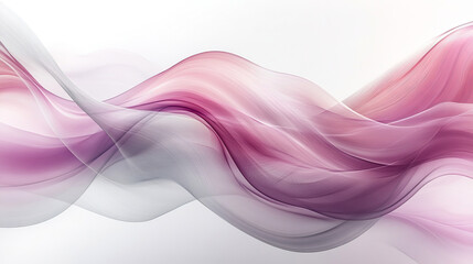 Flowing abstract waves in soft pink and gray tones create a serene atmosphere in design