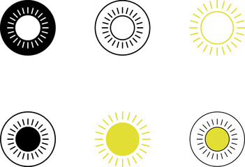 Sun and moon morning day or night time, daytime, nighttime, sunrise, icon illustration