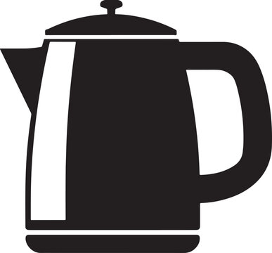 recommend clip art: electric kettle black silhouette, icon vector illustration