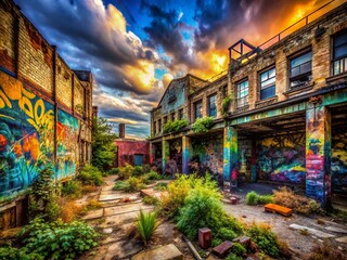 Fototapeta premium Urban Exploration Photography: Capturing the Essence of Abandoned Places and Hidden Gems in the Western Landscape