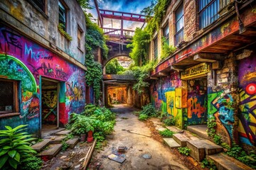 Fototapeta premium Urban Exploration Photography: Uncovering Hidden Gems in Cityscapes with Stunning PNG Images for Download and Creative Projects