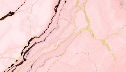 Elegant rose gold marble surface showcasing intricate pink and gold veining patterns typical of high-quality natural stone design