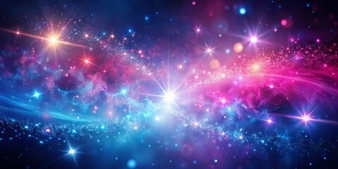 Fototapeta premium Cosmic Dance Stars and Galaxies in a Vibrant Night Sky