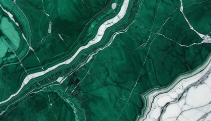 Naklejka premium Green marble slab showcasing intricate patterns and variations in color with white veins and swirls enhancing its natural beauty and elegance