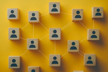 Modern Business Interconnectivity Symbolic Personnel Network Pictogram