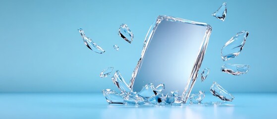 Shattered Glass Screen Digital Damage Broken Smartphone Tech Failure