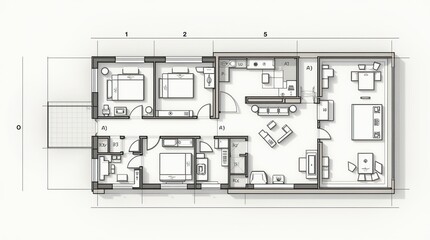 Detailed Floor Plan of a Modern Residential House