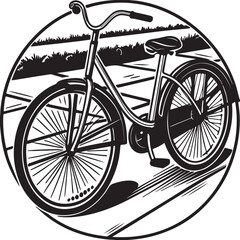 Fototapeta premium bicycle on a white