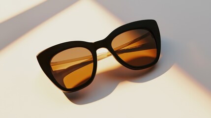 Chic oversized sunglasses on matte white background with minimalist design.