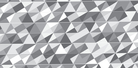 black and gray background seamless mosaic and low polygon triangle texture. triangles in gray tones. Triangle shape retro wall grid pattern geometric ornament tile vector square element.. , <